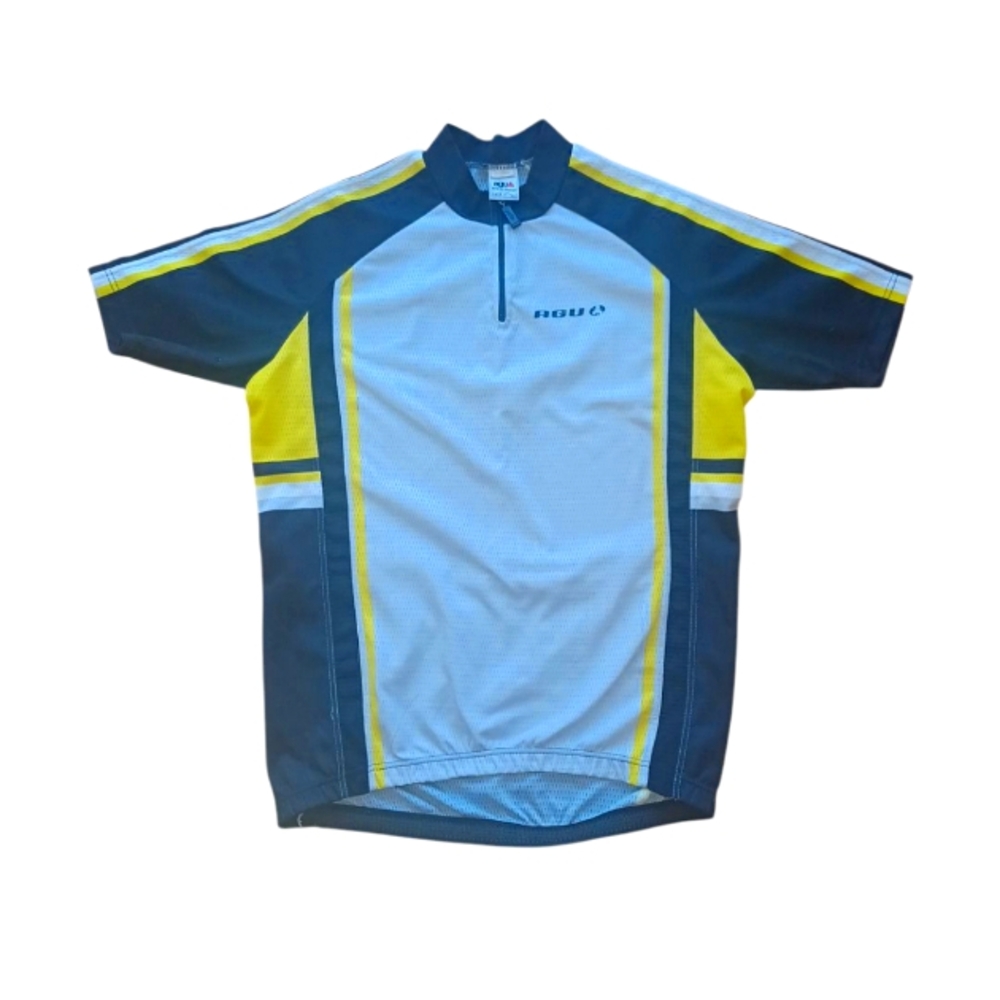 Agu Mens Cycling Jersey Shirt - Grey Black And Yellow 6560